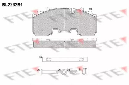 Комплект тормозных колодок FTE BL2232B1