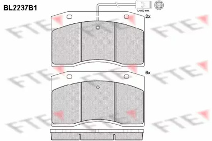 Комплект тормозных колодок FTE BL2237B1