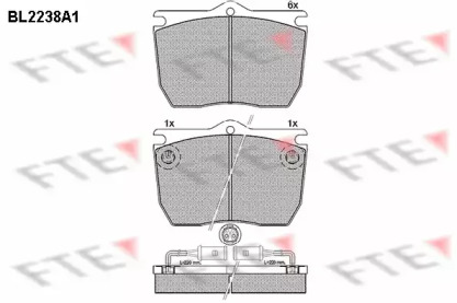 Комплект тормозных колодок FTE BL2238A1