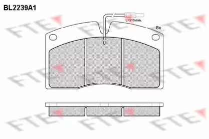 Комплект тормозных колодок FTE BL2239A1