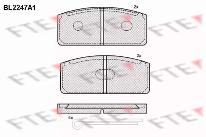 Комплект тормозных колодок FTE BL2247A1