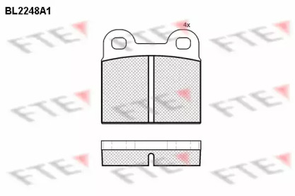 Комплект тормозных колодок FTE BL2248A1