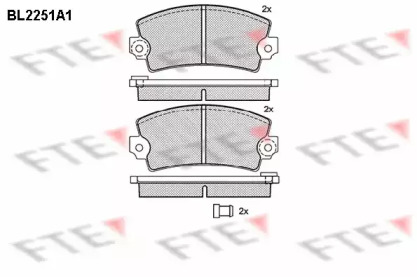 Комплект тормозных колодок FTE BL2251A1