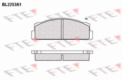 Комплект тормозных колодок FTE BL2253A1