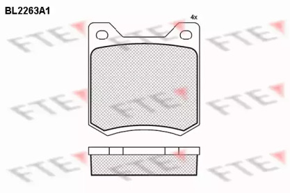 Комплект тормозных колодок FTE BL2263A1