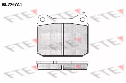 Комплект тормозных колодок FTE BL2267A1