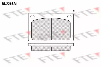 Комплект тормозных колодок FTE BL2268A1