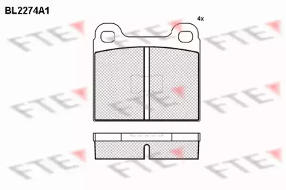 Комплект тормозных колодок FTE BL2274A1