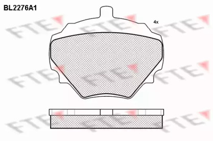 Комплект тормозных колодок FTE BL2276A1