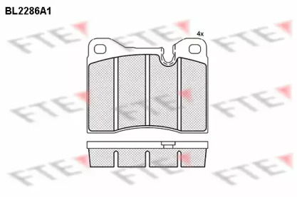 Комплект тормозных колодок FTE BL2286A1