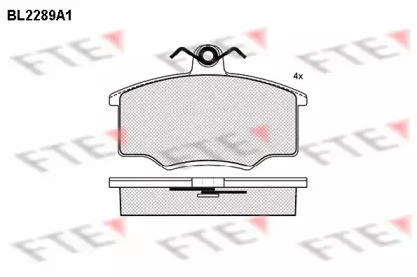 Комплект тормозных колодок FTE BL2289A1