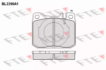 Комплект тормозных колодок FTE BL2290A1