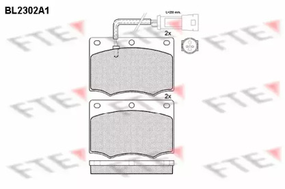 Комплект тормозных колодок FTE BL2302A1