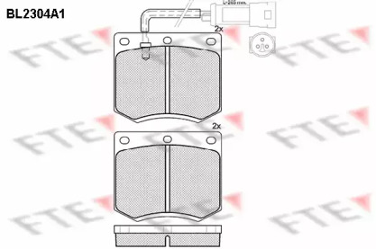 Комплект тормозных колодок FTE BL2304A1