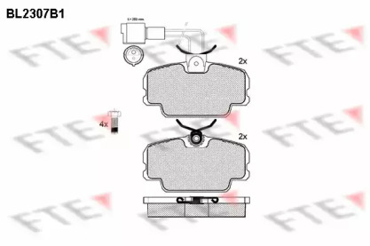 Комплект тормозных колодок FTE BL2307B1