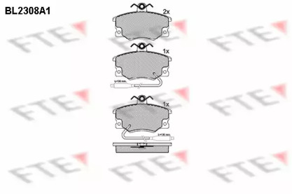 Комплект тормозных колодок FTE BL2308A1