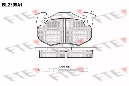 Комплект тормозных колодок FTE BL2309A1