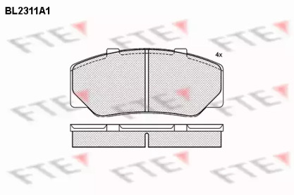 Комплект тормозных колодок FTE BL2311A1