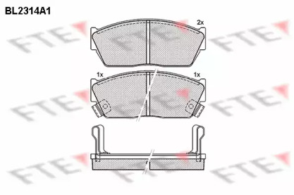 Комплект тормозных колодок FTE BL2314A1