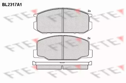 Комплект тормозных колодок FTE BL2317A1