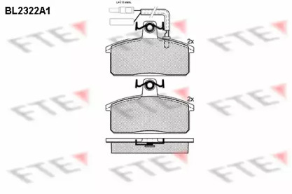 Комплект тормозных колодок FTE BL2322A1