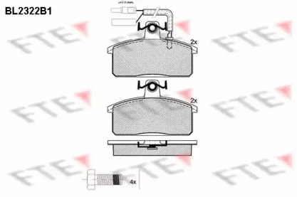 Комплект тормозных колодок FTE BL2322B1