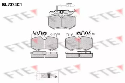 Комплект тормозных колодок FTE BL2324C1