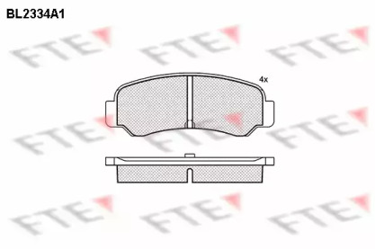 Комплект тормозных колодок FTE BL2334A1