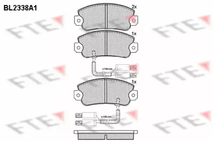 Комплект тормозных колодок FTE BL2338A1