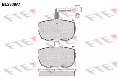 Комплект тормозных колодок FTE BL2339A1