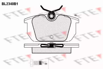 Комплект тормозных колодок FTE BL2340B1