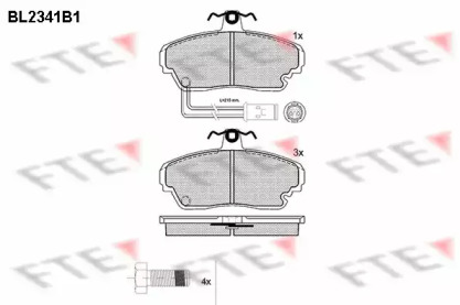 Комплект тормозных колодок FTE BL2341B1