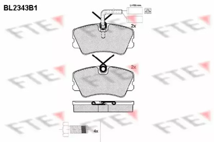 Комплект тормозных колодок FTE BL2343B1