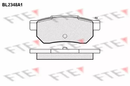 Комплект тормозных колодок FTE BL2348A1