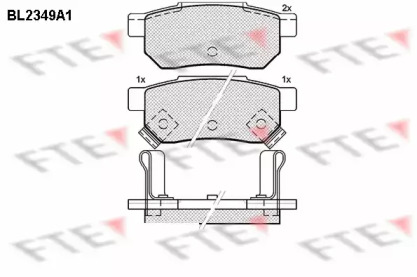 Комплект тормозных колодок FTE BL2349A1