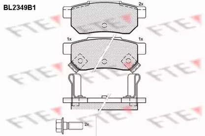 Комплект тормозных колодок FTE BL2349B1