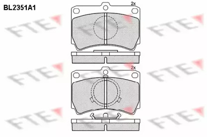 Комплект тормозных колодок FTE BL2351A1