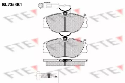 Комплект тормозных колодок FTE BL2353B1