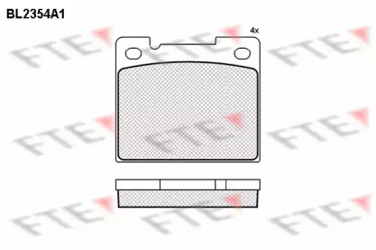 Комплект тормозных колодок FTE BL2354A1