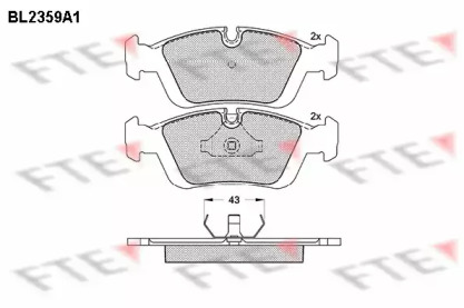 Комплект тормозных колодок FTE BL2359A1