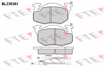 Комплект тормозных колодок FTE BL2363A1