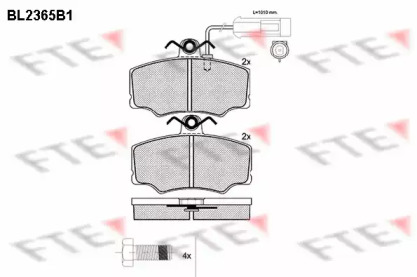 Комплект тормозных колодок FTE BL2365B1