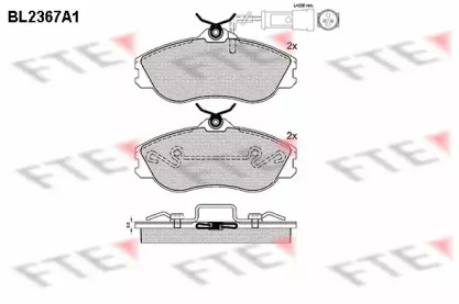 Комплект тормозных колодок FTE BL2367A1