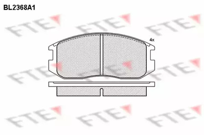 Комплект тормозных колодок FTE BL2368A1