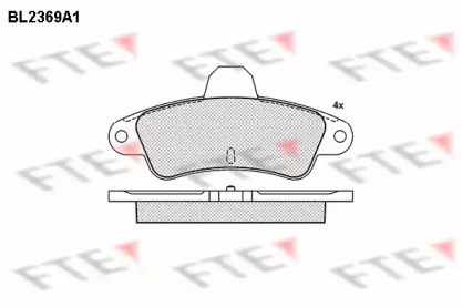 Комплект тормозных колодок FTE BL2369A1