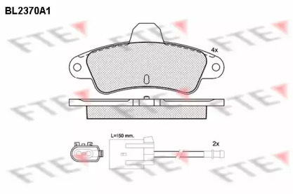 Комплект тормозных колодок FTE BL2370A1