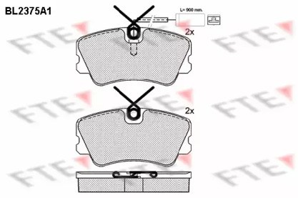 Комплект тормозных колодок FTE BL2375A1