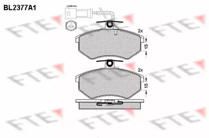 Комплект тормозных колодок FTE BL2377A1