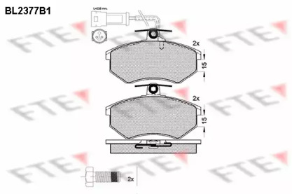 Комплект тормозных колодок FTE BL2377B1