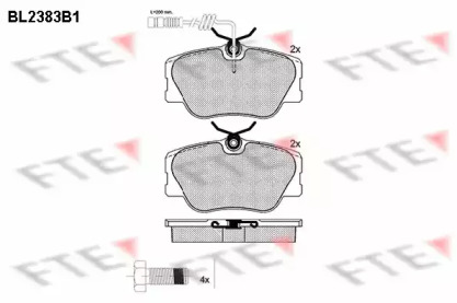 Комплект тормозных колодок FTE BL2383B1